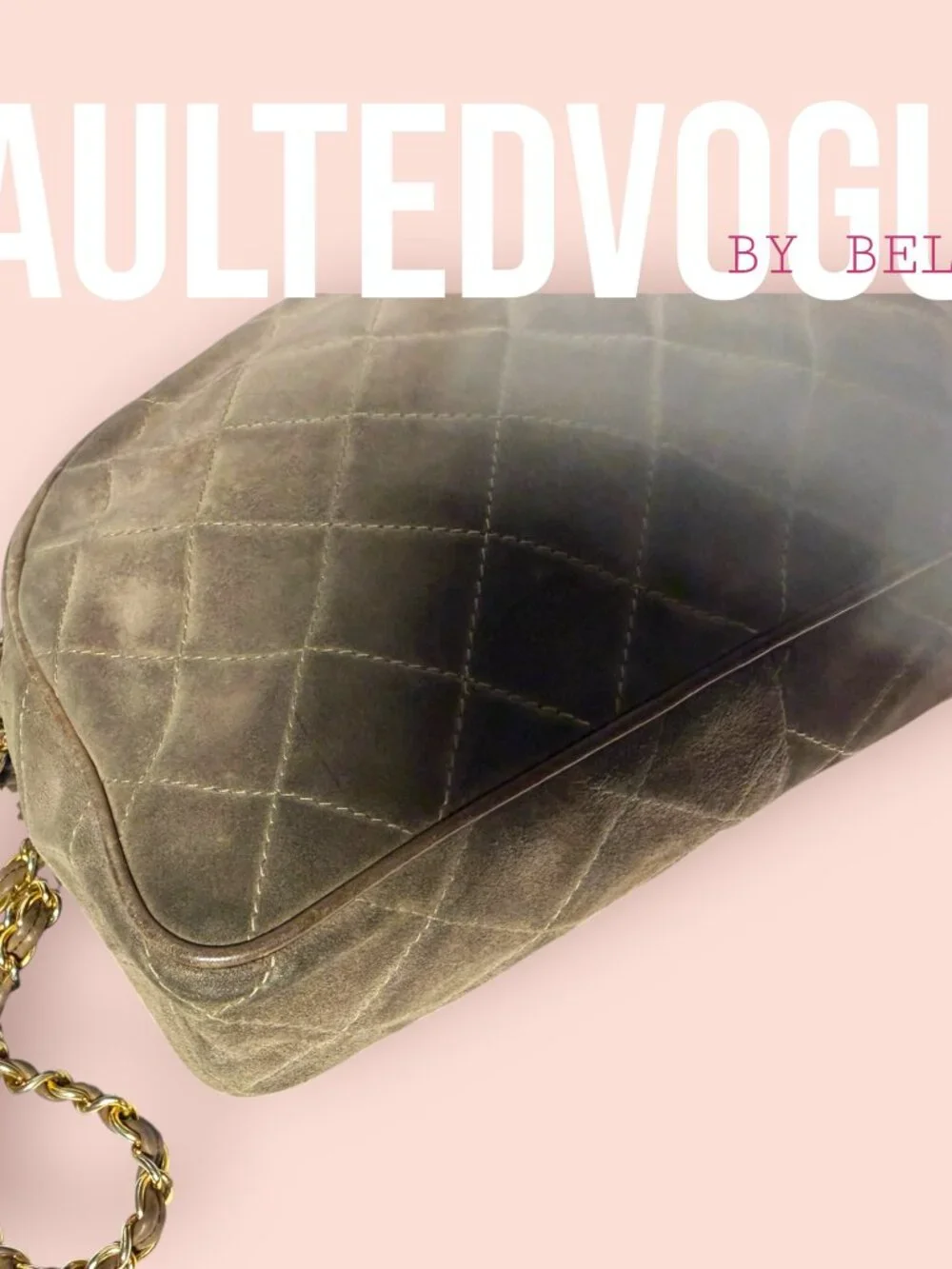 Vintage Chanel Quilted Suede Tassel Crossbody 🤎 Rare Classic - Picture 7 of 16